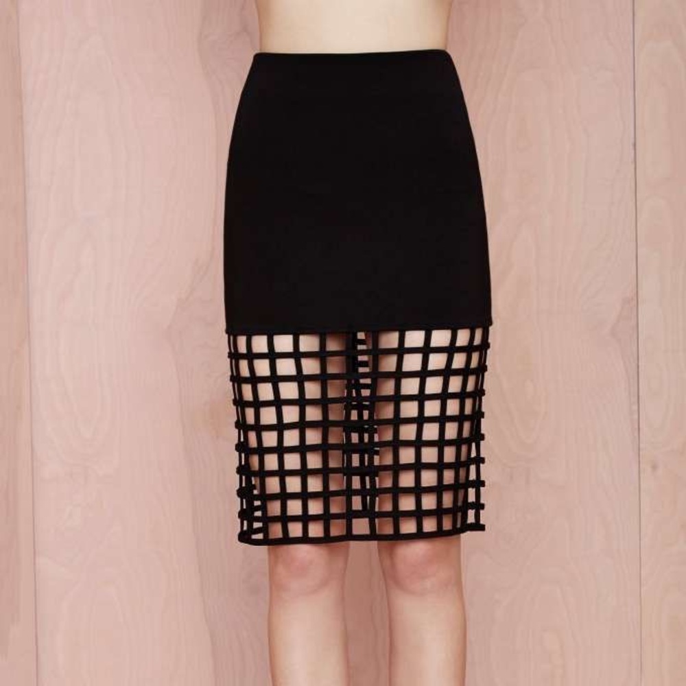 Nasty Gal Caged Pencil Skirt